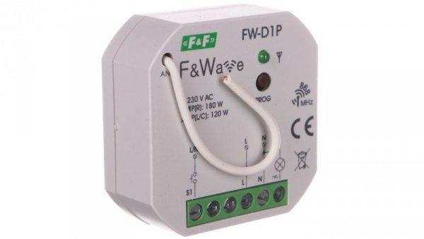 Radiowy ściemniacz uniwersalny 230V - montaż p/t 85-265V AC/DC FiWave FW-D1P
