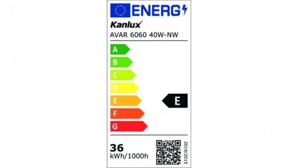 Ramka oświetleniowa LED AVAR 6060 40W-NW 3600lm 4000K IP20 II kl. biały 26770