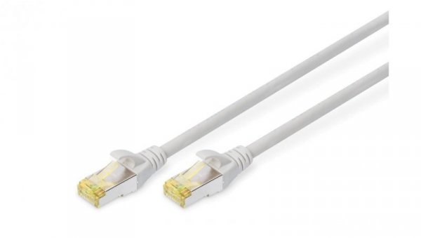 Patchcord RJ45/RJ45 S/FTP kat. 6A 0,5m AWG 27/7 LS0H szary DK-1644-A-005