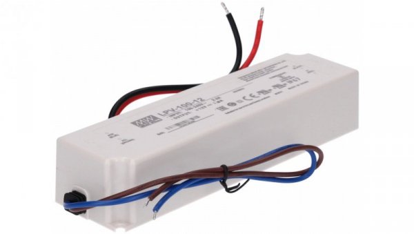 Zasilacz herm. MeanWell 12V 100W LPV