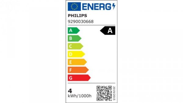 Żarówka LED MASTER klasa A 4W zamiennik 60W 840lm 4000K LEDBulbND4-60W E27 840 A60 CL G EELA Szkło przezroczyste 5 lat gwar