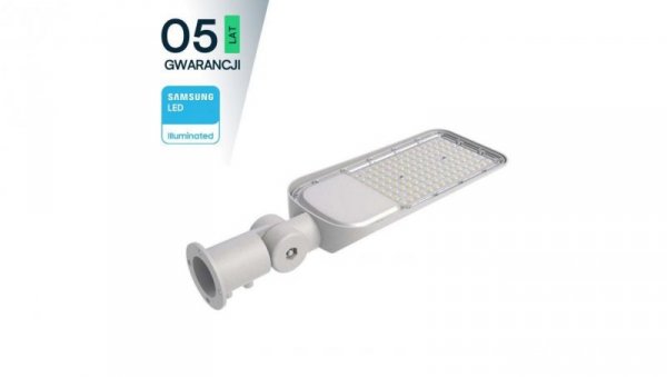 Oprawa Uliczna LED 30W 3000lm 6500K Diody SAMSUNG IP65 Szara 5 Lat Gwarancji Regulowany uchwyt 20423