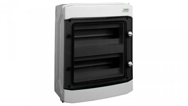 Rozdzielnica natynkowa hermatyczna 2x12 modułów 384x319x144mm drzwi przezroczyste z listwą N+PE IP65 NOARK