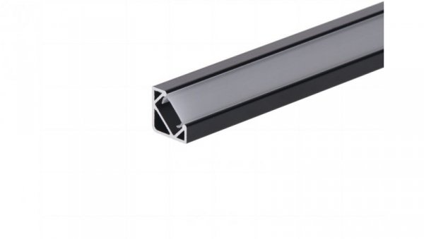 Profil led Corner 1m czarny z osłoną mleczną MLF