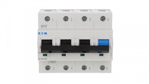 Wyłącznik nadprądowy 3P+N D 25A 25kA AC AZ-3N-D25 174529