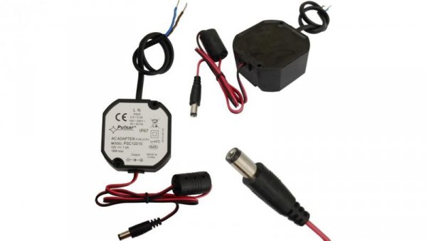 Zasilacz do puszki instalacyjnej 12V 1,5A 18W IP67 uniwersalny hermetyczny Pulsar