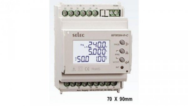 Miernik parametrów sieci MFM384-R-C komunikaja Modbus RS485