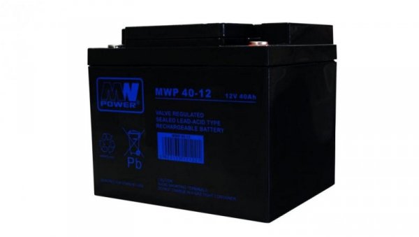 MWP 40-12 akumulator AGM 12-15 lat 12V 40Ah MW Power