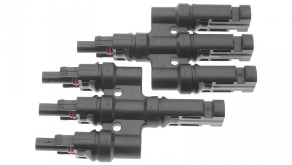 LC złącze fotowoltaiczne MC4 typ T potrójne 2,5-4mm2 6mm2 IP67 1000V DC
