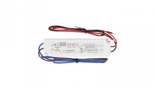Zasilacz hermetyczny IP67 do oświetlenia LED 12V 3A 35W wodoodporny LPV Mean Well