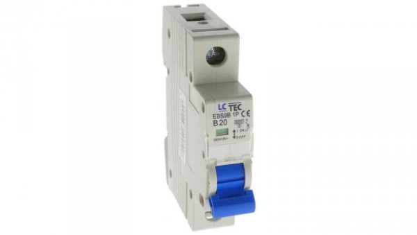Wyłącznik instalacyjny nadprądowy nadmiarowoprądowy 1P 1M B 20A 6kA 490518 EBS9B