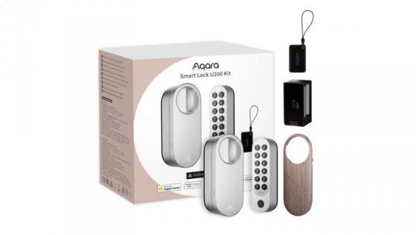 Inteligentny zamek do drzwi HomeKit, Thread, Bluetooth 5.1, NFC Aqara Smart Lock U200 Kit Srebrny