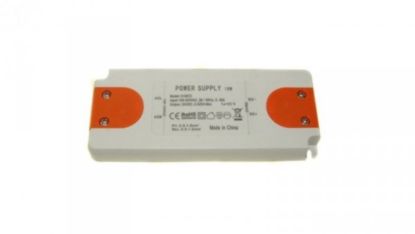Zasilacz CV IP40 plastik 24V 15W