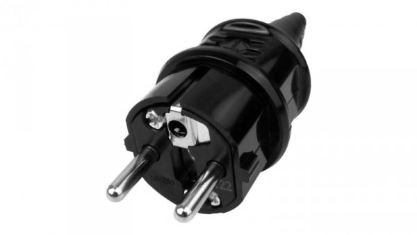 Wtyczka 230V 16A IP44 UNISCHUKO uniwersalna czarna 10754 MENNEKES 4858