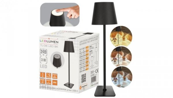 Lampka stołowa TL-06 LED 3W BLACK