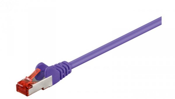 CAT 6 Kabel łączący, S/FTP (PiMF), Fioletowy - Długość kabla 10 m
