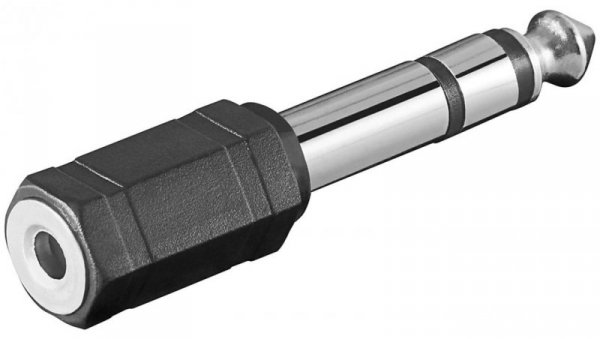 Adapter do słuchawek, wtyk jack AUX 6,35 mm na 3,5 mm - Połączenie typu Wtyk jack 6,35 mm (3-pinowy, stereo)