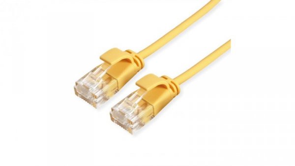 ROLINE UTP Data Center Patchkabel Cat.6A (Class EA), LSOH, extra dun, geel, 1 m