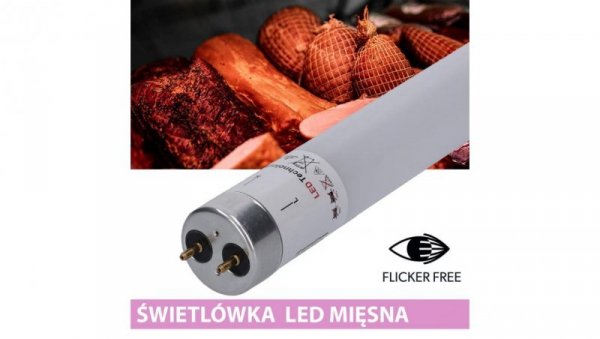 Świetlówka led T8 G13 mięsna 60cm 9W PC Prescot