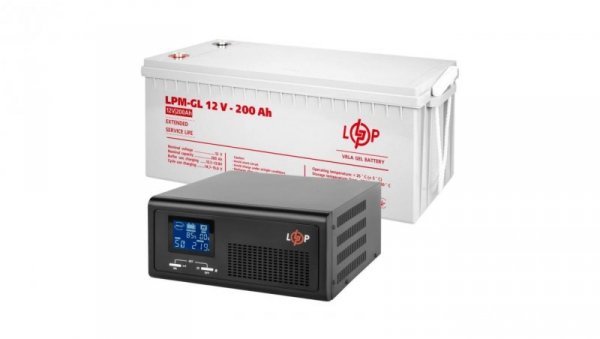 ZESTAW ZASILANIA AWARYJNEGO UPS + AKUMULATOR ŻELOWY 1000VA 600W 2400Wh