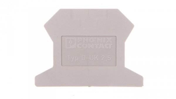 Ścianka końcowa 1,5x42,5x30,7mm szara D-UK 2,5 3001022