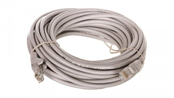 Kabel krosowy patchcord U/UTP kat.5e CCA szary 10m 68347