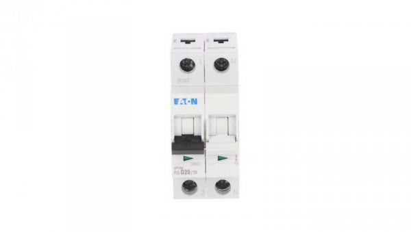 Wyłącznik nadprądowy 1P+N D 20A 6kA AC PL6-D20/1N 164944