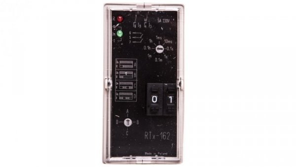 Przekaźnik czasowy 2P 5A 0,01sek-100h 220-230V AC/DC 4-funkcyjny RTX-162 220/230