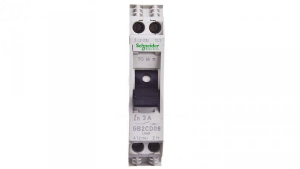 Wyłącznik termo-magnetyczny 1+N 3A AC GB2CD08