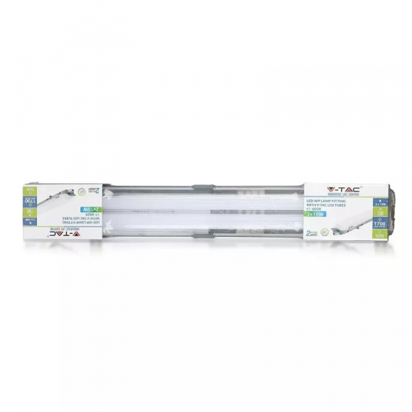 Oprawa Hermetyczna LED V-TAC PC/PC 2x150cm (2 x 22W) (Tuby LED w zestawie) VT-15022 4000K 4000lm