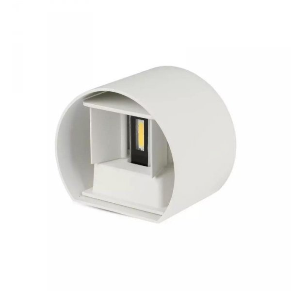 Oprawa Ścienna 6W V-TAC Góra Dół Regulowana Biały Okrągły IP65 Bridgelux VT-756-W 3000K 700lm