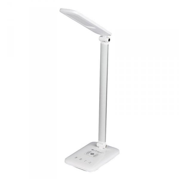 Lampka Biurkowa V-TAC 7W 3w1 Indukcja Zmiana Barwy Biała VT-1027 2700K-6500K 400lm