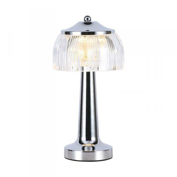 Lampka Biurkowa Nocna V-TAC 1W LED 26cm Ładowanie USB Ściemnianie Chrom VT-1048 3000K-6000K 55lm