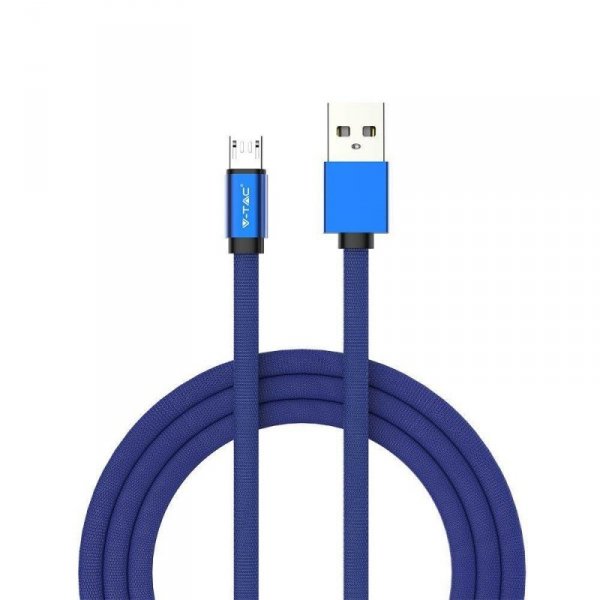 Przewód Micro USB V-TAC 1M Niebieski Seria Ruby VT-5341