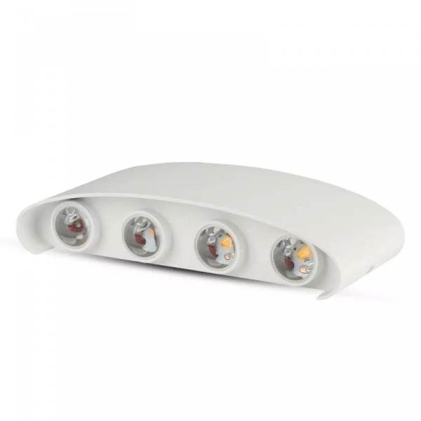 Oprawa Ścienna Góra Dół V-TAC 8W LED Biała IP54 VT-848 4000K 800lm