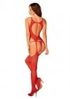 Bodystocking czerwone Obsessive N122 S-2XL