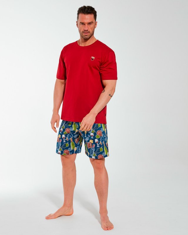 Piżama męska Cornette 326/145 Wine S-2XL bordowa