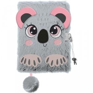 PAMIĘTNIK PLUSZOWY NOTES WŁOCHACZ KOALA 3D Z KŁÓDKĄ