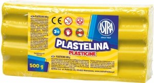 PLASTELINA ASTRA 500G 0,5 KG SZARA ŻÓŁTA