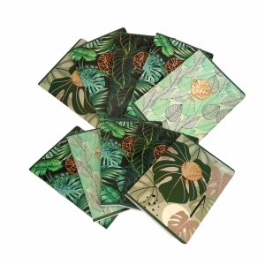 10 x Zeszyt A5 60 kartek krata TROPICAL LEAVES