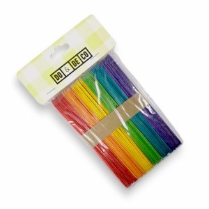 PATYCZKI KREATYWNE 114MM 50SZT KOLOROWE