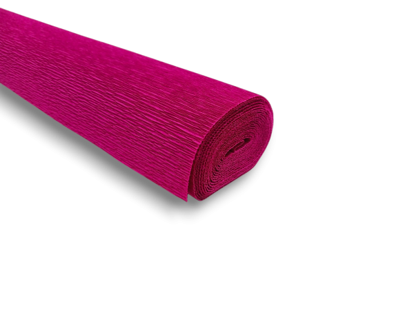 Krepina 180 g/m2 ciemnoróżowa 50x250cm  Cartotecnica Rossi 7205