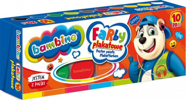 FARBY PLAKATOWE 10 kolorów BAMBINO 5008