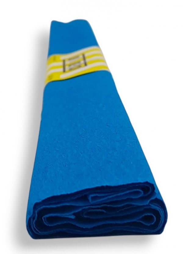 BIBUŁA 50X200 cm MARSZCZONA SZKOLNA DO&amp;DECO NIEBIESKA