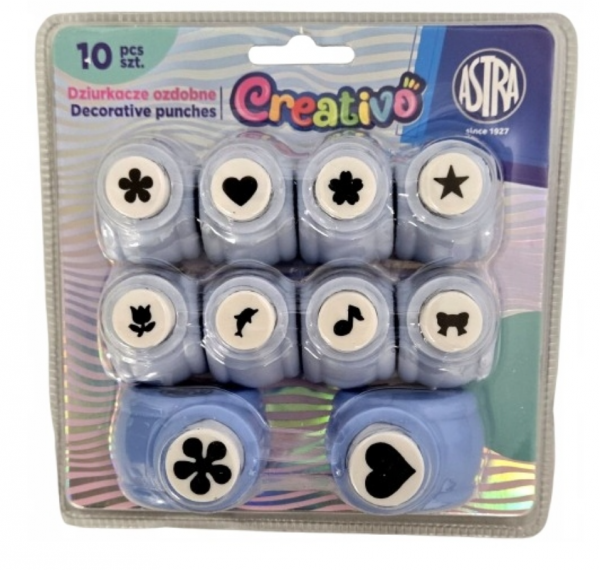 DZIURKACZ OZDOBNY ZESTAW DZIURKACZY 10 SZT