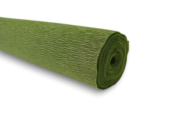 Krepina 180 g/m2 oliwkowa 50x250cm  Cartotecnica Rossi 6208