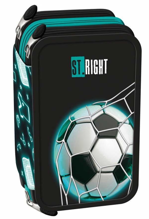 PIÓRNIK POTRÓJNY Z WYPOSAŻENIEM STRIGHT NEON FOOTBALL 1226