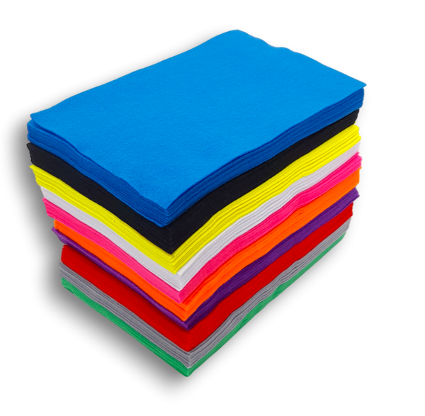 OGROMNY ZESTAW FILCU DLA PRZEDSZKOLI FILC 100 SZTUK 10 KOLORÓW