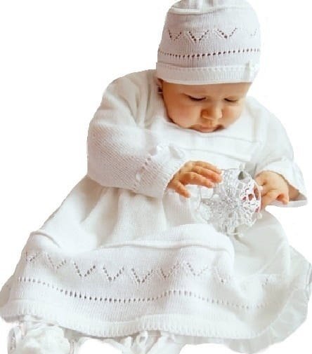 Sukieneczka do chrztu z czapeczką