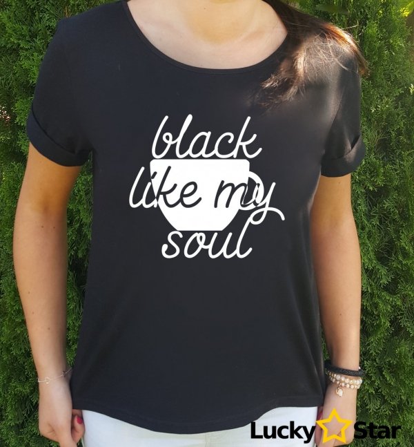 Koszulka Damska oversize Black my soul...